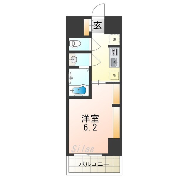 石橋阪大前駅 徒歩8分 8階の物件間取画像