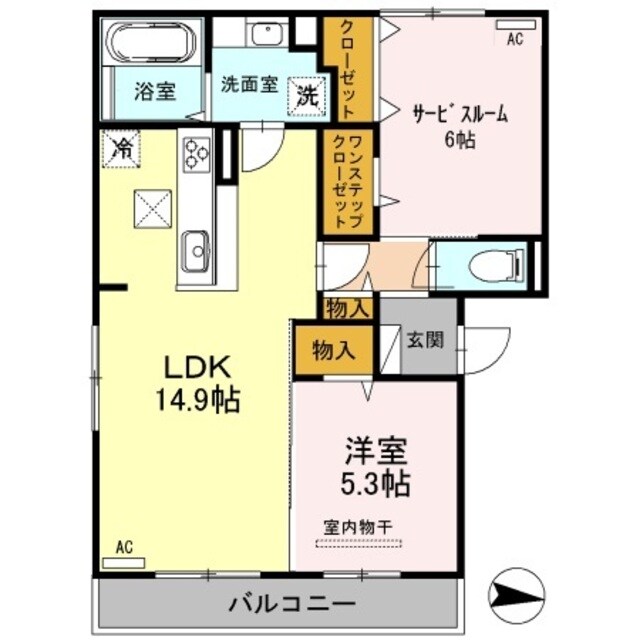 Casa Kawaradaの物件間取画像