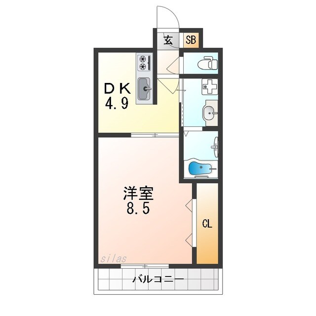 大阪府豊中市宮山町４丁目アパート 2階の物件間取画像