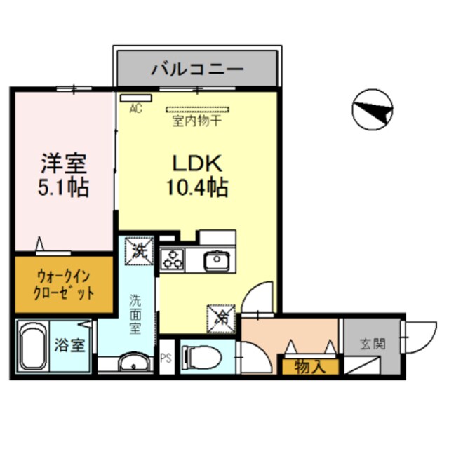 岡町駅 徒歩18分 2階の物件間取画像