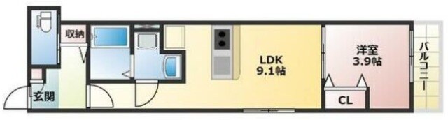 伝法駅 徒歩8分 3階の物件間取画像