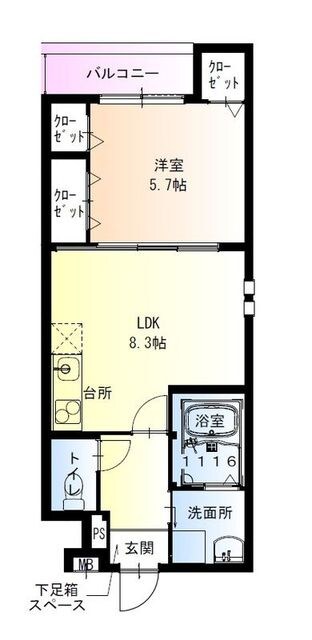 フジパレス庄内西町の物件間取画像