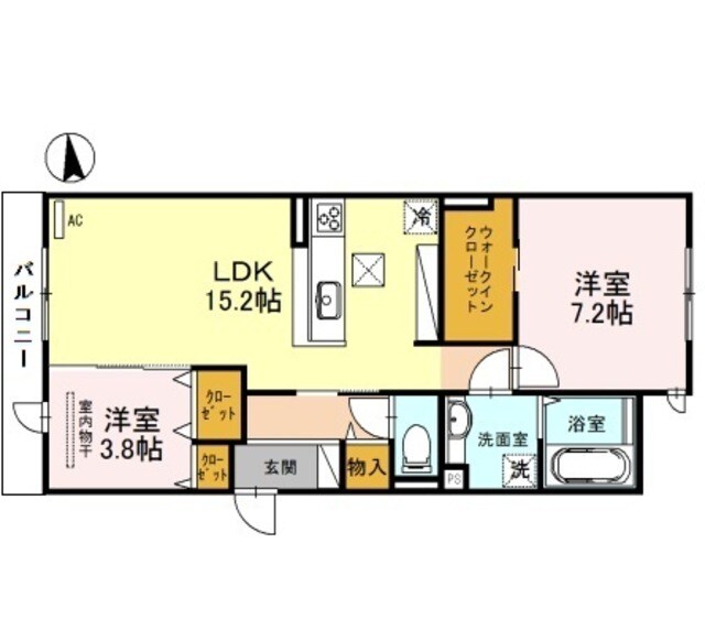 フローリッシュⅡの物件間取画像