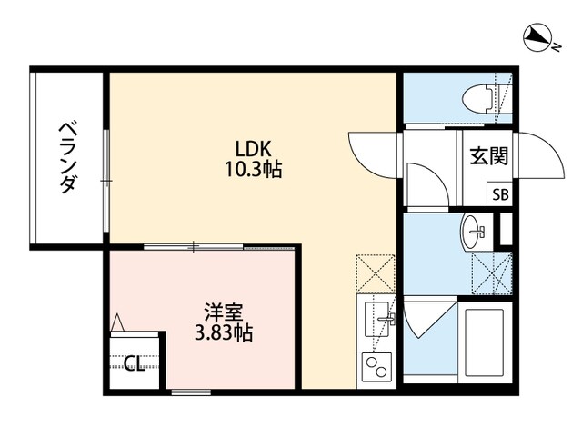 西九条駅 徒歩17分 2階の物件間取画像