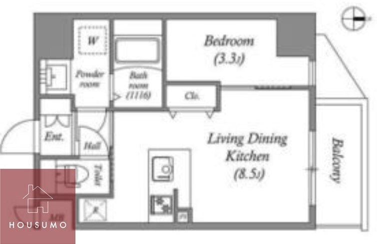 ArtizA京橋WESTの物件間取画像