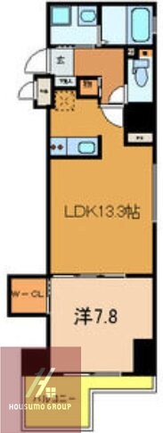 パウゼ堺筋の物件間取画像