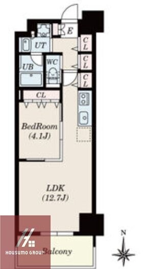 Dimus北浜の物件間取画像