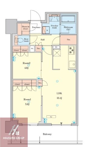 RJR堺筋本町タワーの物件間取画像