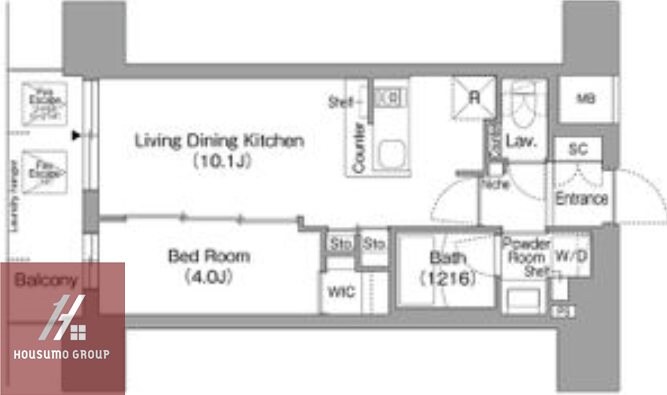コンフォリア・リヴ北浜淡路町の物件間取画像