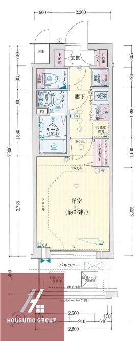 レシオス大阪城北詰の物件間取画像