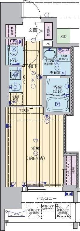ファーストフィオーレ本町イーストの物件間取画像