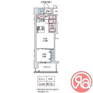 スプランディッド本町東DUEの物件間取画像