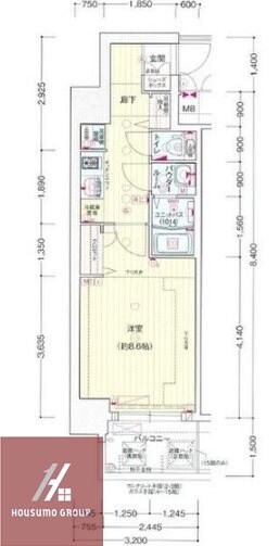 プレサンス堺筋本町センティスの物件間取画像