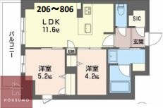 セントリヴィエ大阪梅田の物件間取画像