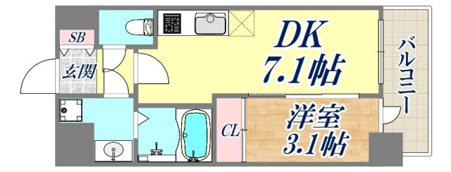 SDグランツ三宮イーストフロントの物件間取画像