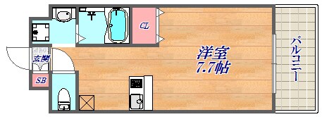 ライジングコート三宮マリーナシティの物件間取画像