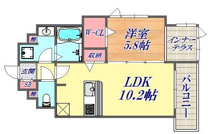 メゾンエスプリ生田の物件間取画像