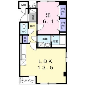 コンフォート A・Nの物件間取画像