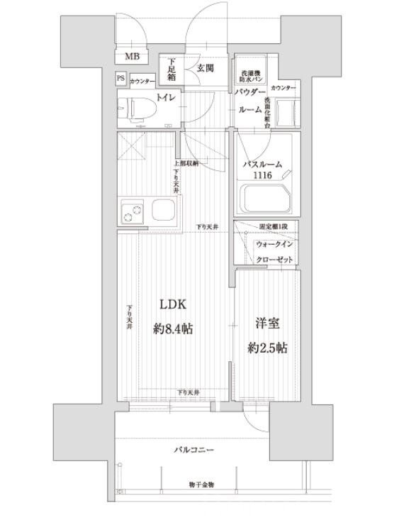 グランフォーレプライム大濠南の物件間取画像