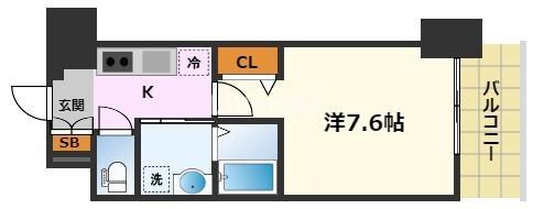 大曽根駅 徒歩3分 6階の物件間取画像