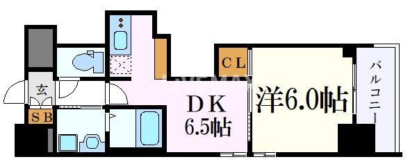エステムプラザ名古屋駅前プライムタワーの物件間取画像