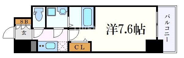 車道駅 徒歩6分 8階の物件間取画像