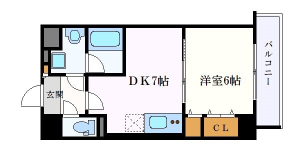 車道駅 徒歩6分 5階の物件間取画像