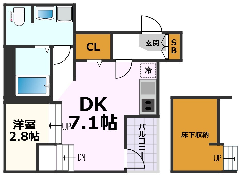 ハーモニーテラス木之免町の物件間取画像
