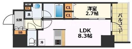 ルネフラッツ庄内通駅前の物件間取画像