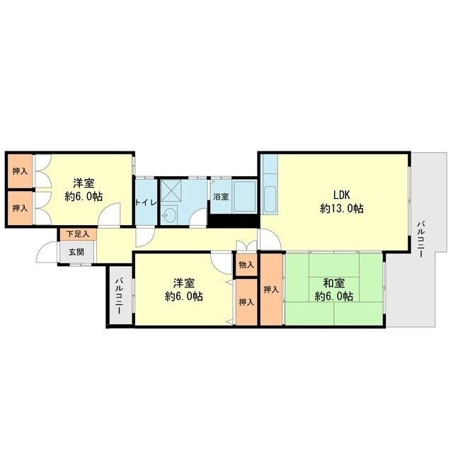 グランドール大産の物件間取画像