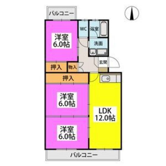 ハイツ立川の物件間取画像