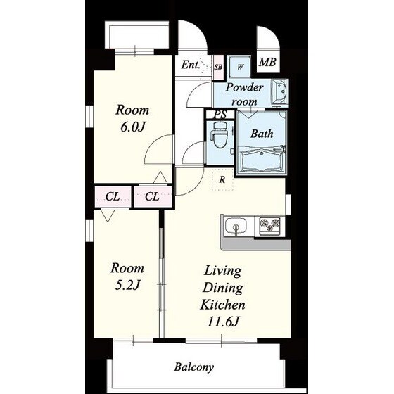 レフィナード博多の物件間取画像