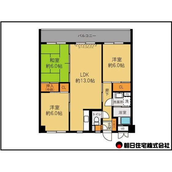 メゾンヤナセの物件間取画像