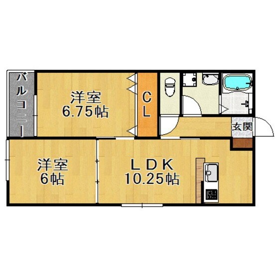 グラレオン鶴田の物件間取画像