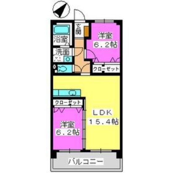 インレット平和の物件間取画像