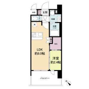 セレニテ阿波座ミラクの物件間取画像