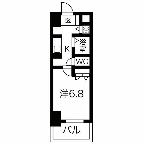 ジュネーゼグラン難波ミラージュの物件間取画像