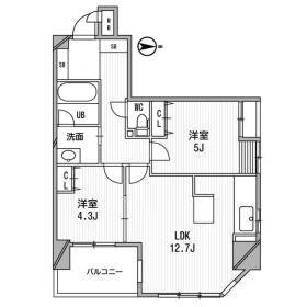 アーデンタワー北堀江の物件間取画像