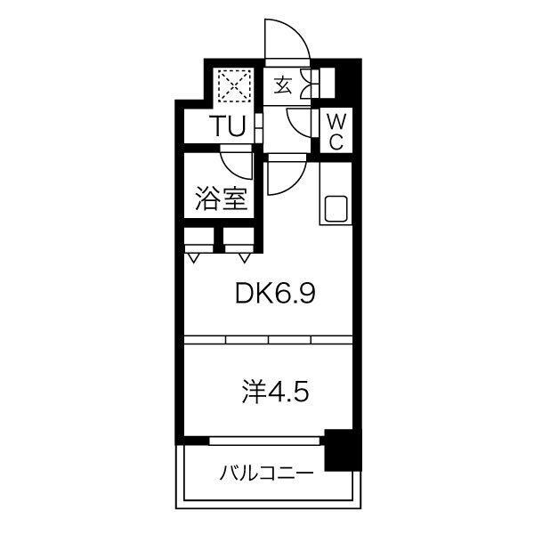 S-RESIDENCE淀屋橋の物件間取画像