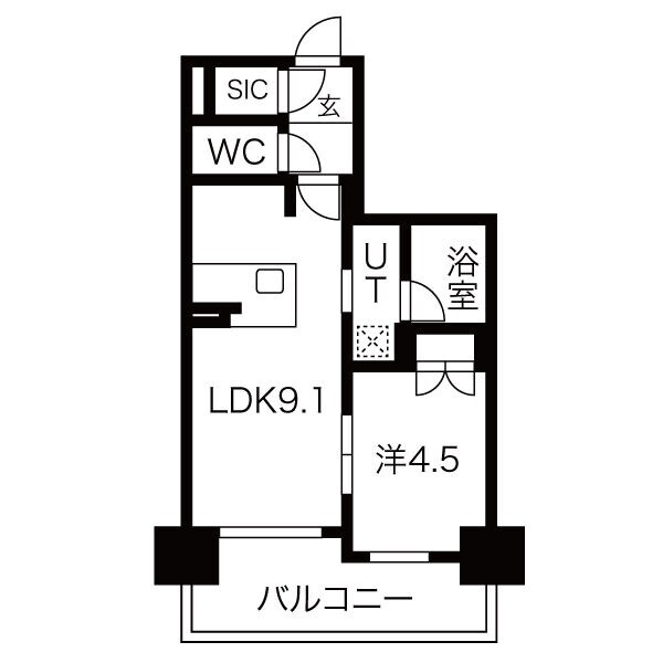SK RESIDENCES SHINSAIBASHIの物件間取画像