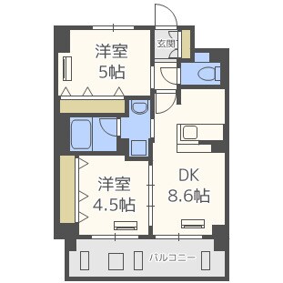 エステムコート難波サウスプレイスIVパークグレイスの物件間取画像