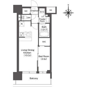 コンフォリア新大阪宮原Ｑの物件間取画像