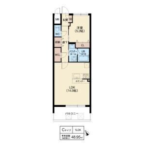 スプランディッド福島WESTの物件間取画像