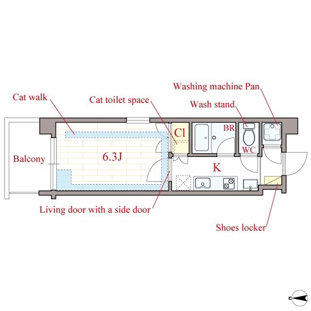 Felis北堀江の物件間取画像