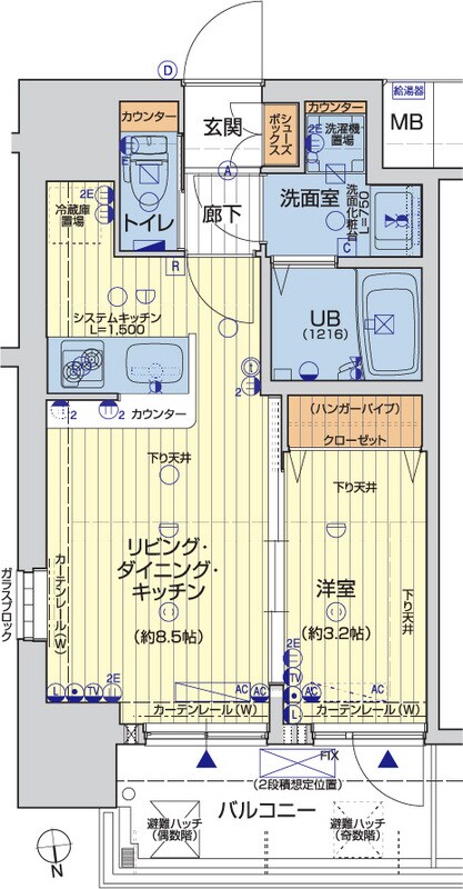 レオンコンフォート難波ブランの物件間取画像