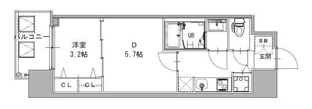 S-RESIDENCE日本橋Qualierの物件間取画像