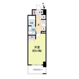 ルクレ京橋の物件間取画像