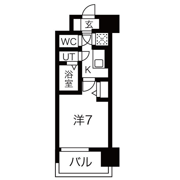 レジュールアッシュウエストレジスの物件間取画像