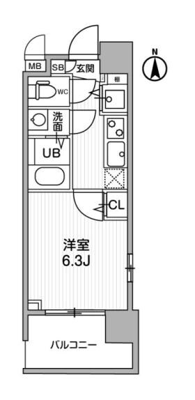 La Douceur桜川の物件間取画像