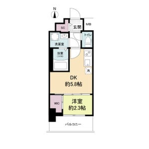 セレニテ江坂グランデの物件間取画像